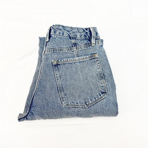 Good American Acid Wash Straight Leg Denim Jeans Ripped Size 4 / 27 - Picture 2 of 9